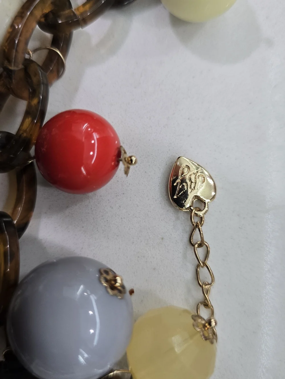 Betsey Johnson Yellow Floral & Multicolor Charm Bracelet